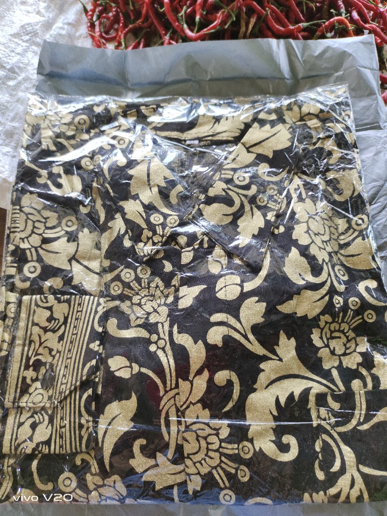 Kemeja Batik Lengan Panjang Size M L Xl Xxl Motif Bakung