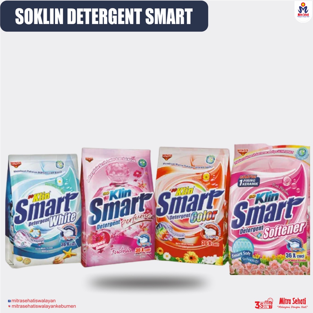 SOKLIN SMART 800gr / DETERGENT SOKLIN SMART [ Mitra Sehati Swalayan ]