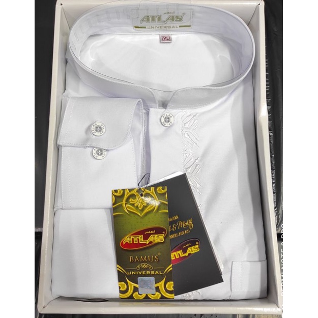 Baju Koko ATLAS BAMUS UNIVERSAL LENGAN PANJANG KANCING / LENGAN MANSET ( 100 % ORIGINAL ATLAS )