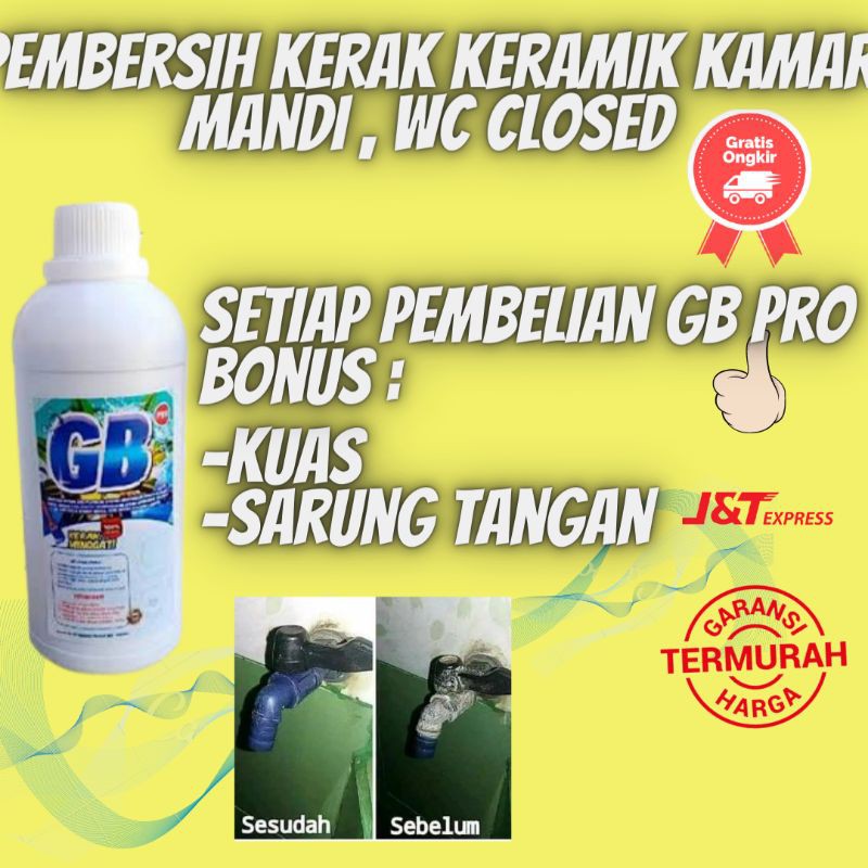PEMBERSIH KERAK KERAMIK KAMAR MANDI WC LANTAI DINDING MENGERAK