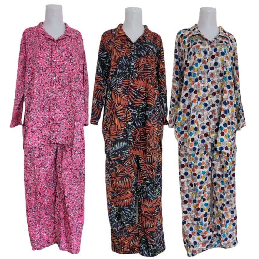 PIYAMA XL LENGAN PANJANG / ONE SET / SETELAN / BABYDOLL / PAJAMAS / BAJU TIDUR