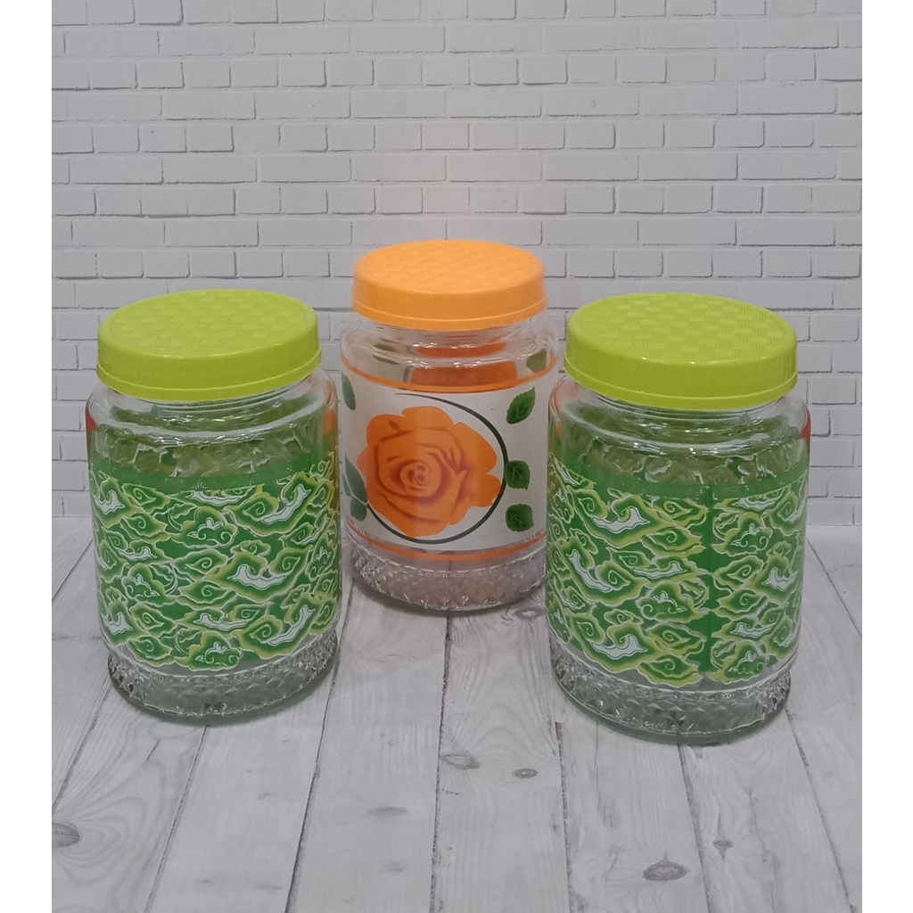 TOPLES KACA MOTIF 1 LITER / TOPLES KUE KACA / TOPLES LEBARAN / TOPLES IMLEK / TOPLES NATAL - KEDAUNG