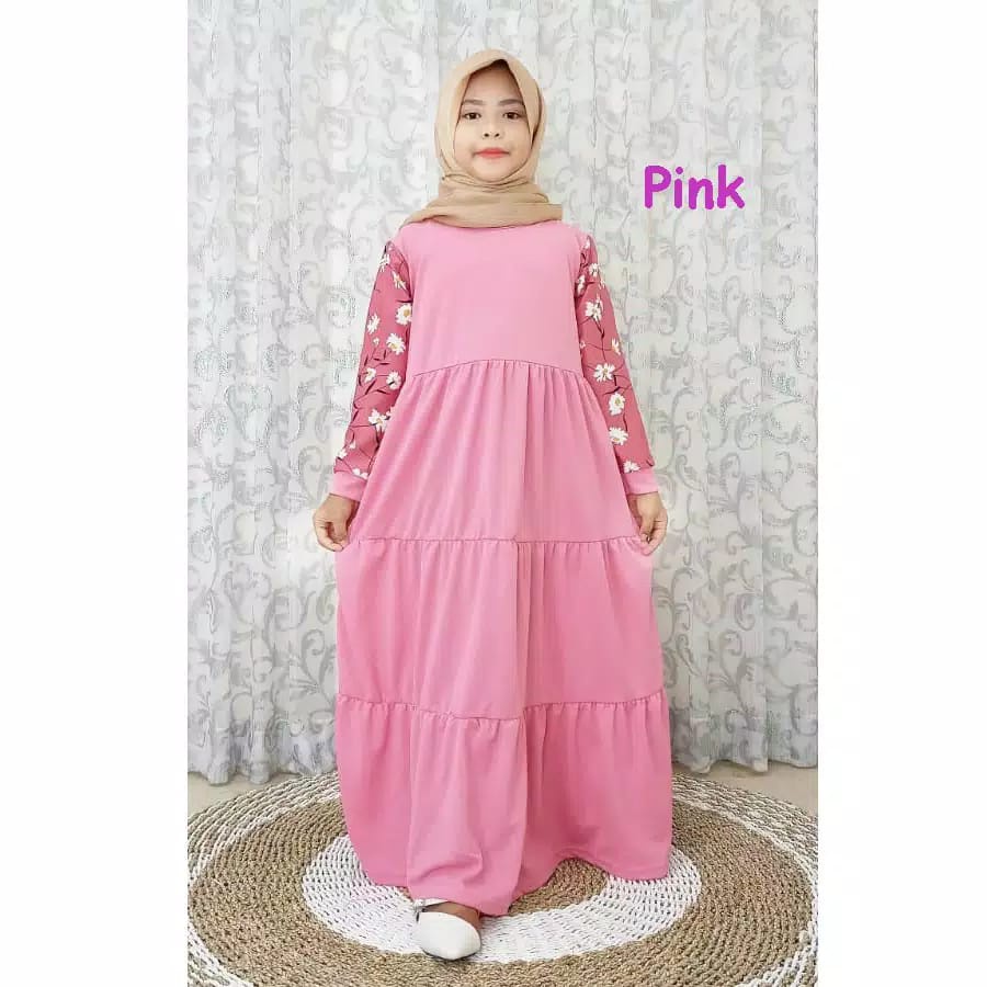 Gamis Anak Usia 8-12 Tahun Monalisa kids Model Gamis Anak Terbaru 2021 Kekinian