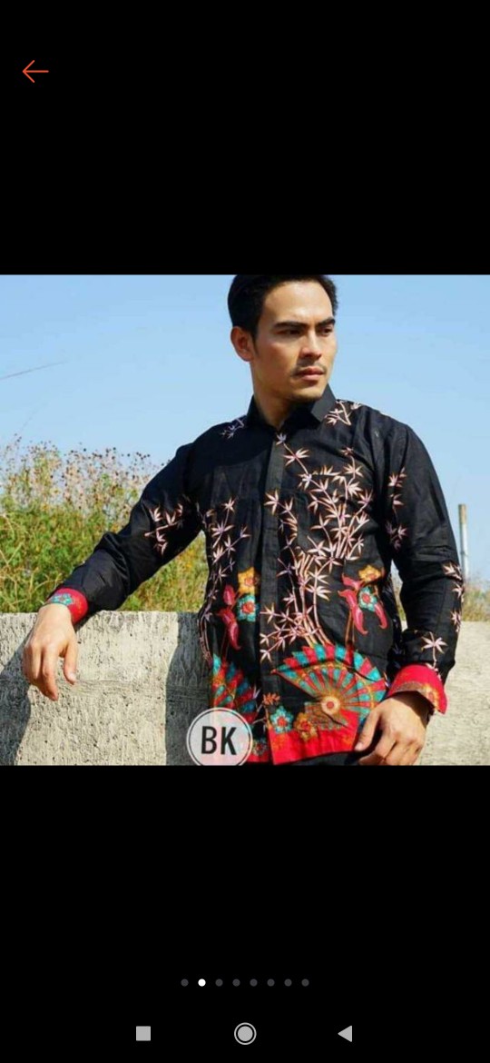 Atasan Batik Lengan Pendek 021 Risna Batik Hrb026 Hem Batik Murah Seno Sogan Bakung Padi Manggar