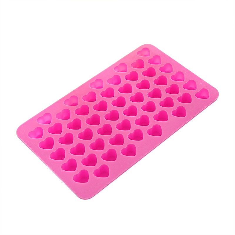 CETAKAN ES BATU SILIKON PINK BENTUK LOVE JELLY LA108P3 PUDING ICE CUBE COKLAT AGER SERBAGUNA SILICON TRAY MOLD