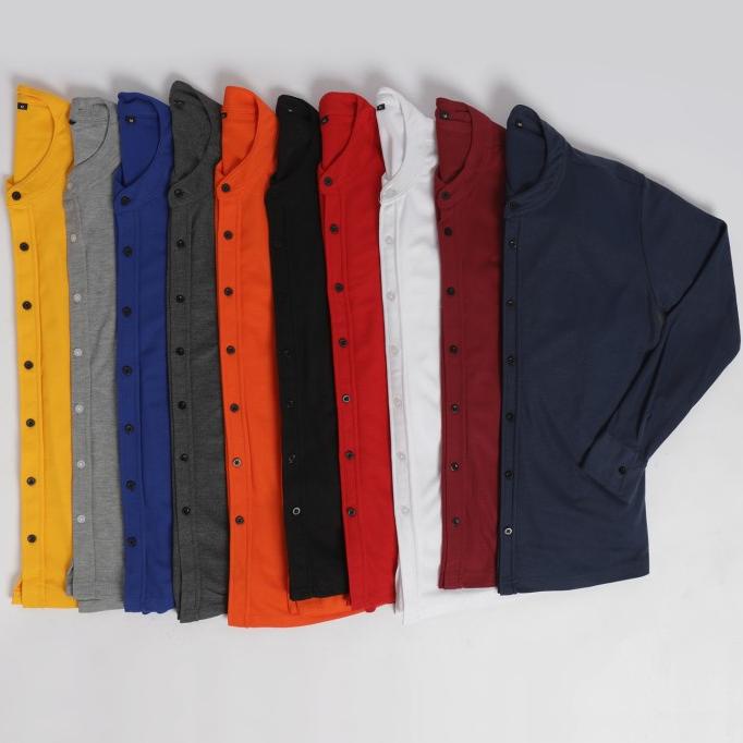 KLLL ORIGINAL Kemeja Baju Koko Muslim Polo Lacoste Lengan panjang