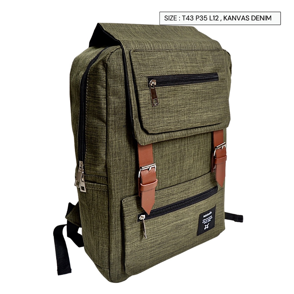 [LOKAL COD GAN] [BERKUALITAS] TAS Ransel Laptop Simpel Stylish BackPack MultiFungsi kantong depan