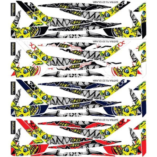 Striping Satria Fu / F 150 Old / Lama / Barong 2008 2009 2010 2011 2012 Variasi Sticker Stiker Motor