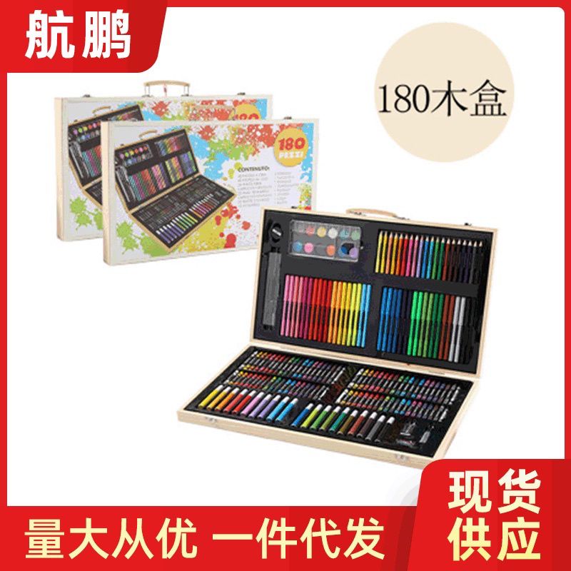 Set Crayon Box Kayu