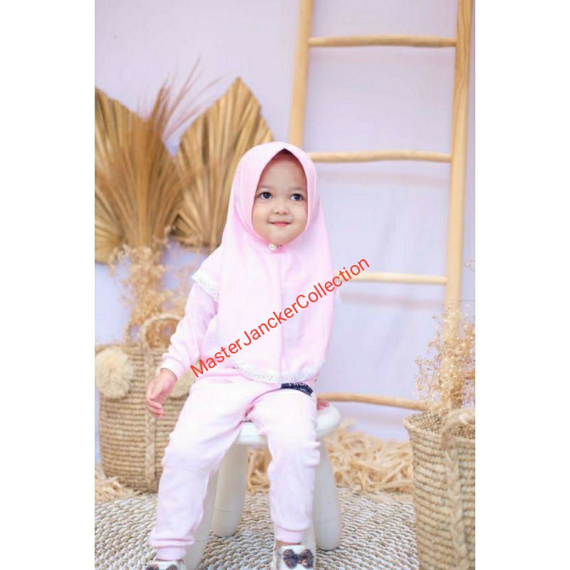 jilbab / anak / bayi / hijab /0-3 tahun/ RENDA PET