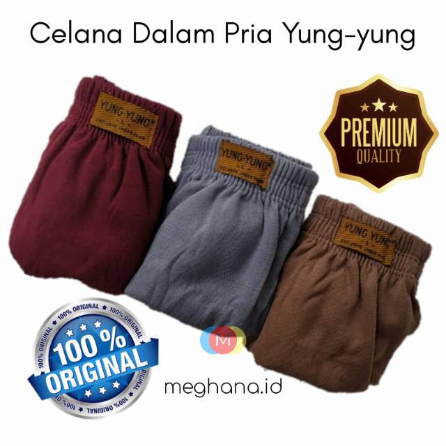 CD / Pakaian Celana Dalam Pria Size M Cowok Dewasa Katun Lembut Yung Yung Serap Keringat Oke