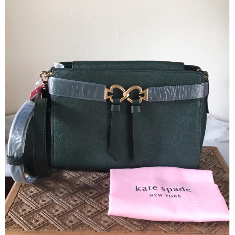 Tas Kate Spade Authentic Original / Toujours Medium Crossbody Warna Deep Evergreen