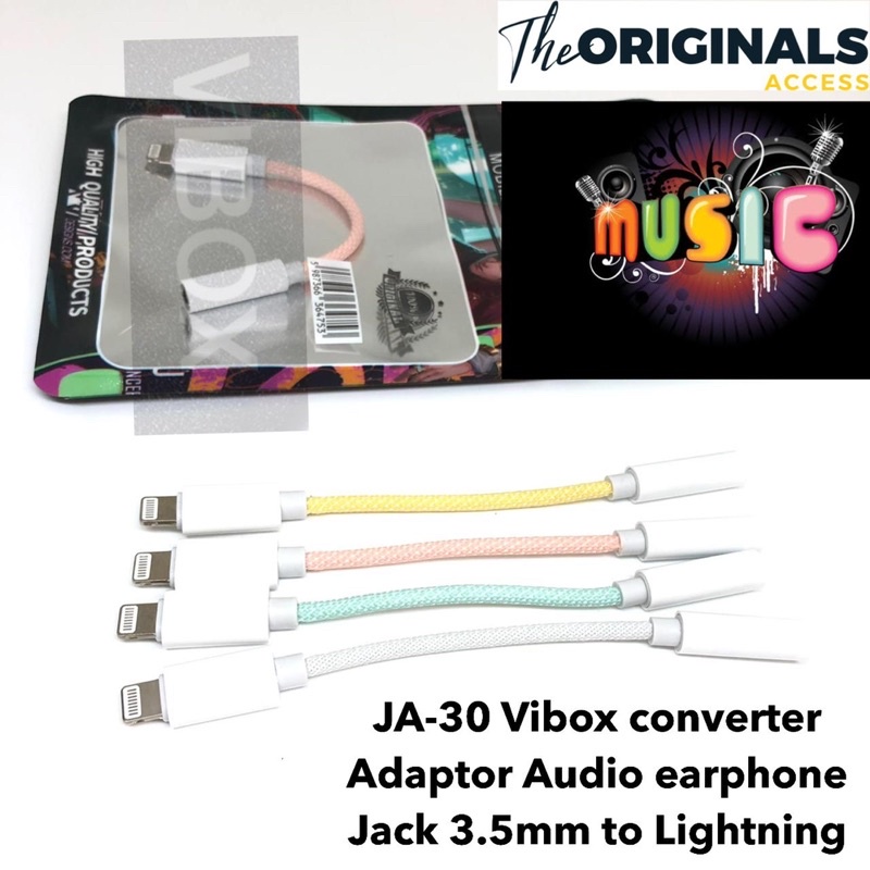 JA30 vibox converter adapter audio out jack 3.5mm to lightning PROMO SEN