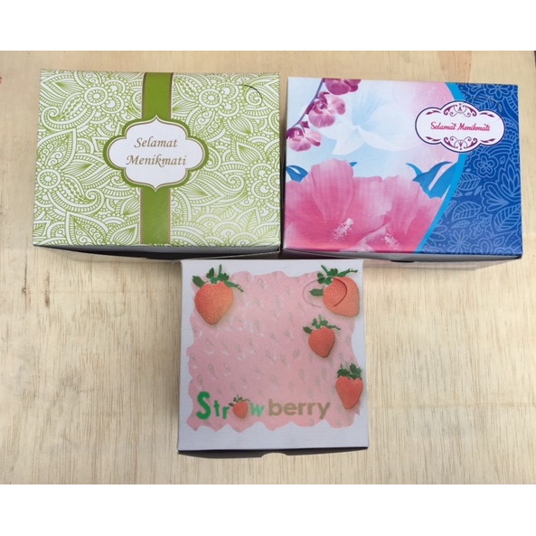 misi- JUAL Dus Snack/Dus Kue ECERAN (10lbr) uk. 12x14 polos & motif