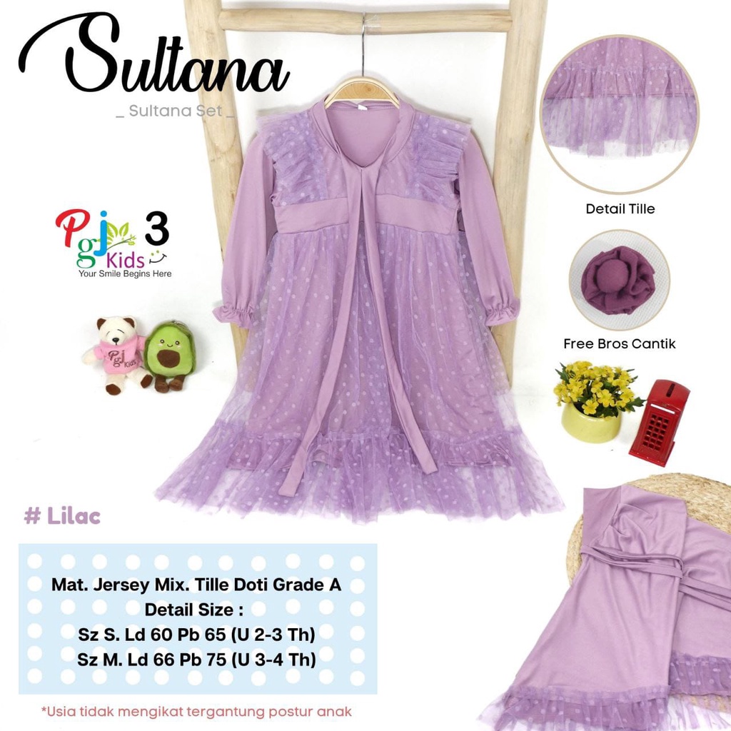 SET GAMIS ANAK KIDS SULTANA BY PGJ KIDS