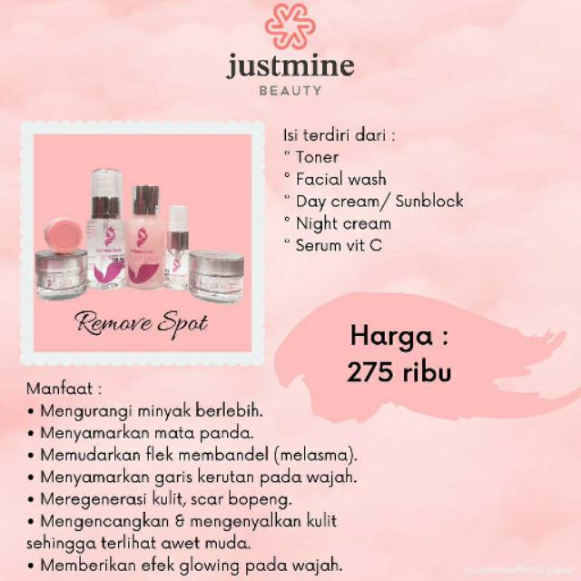 JUSTMINE PAKET REMOVE SPOT || JUSTMINE REMOVE SPOT || REMOVESPOT JUSTMINE || JUSTMINE BEAUTYCARE