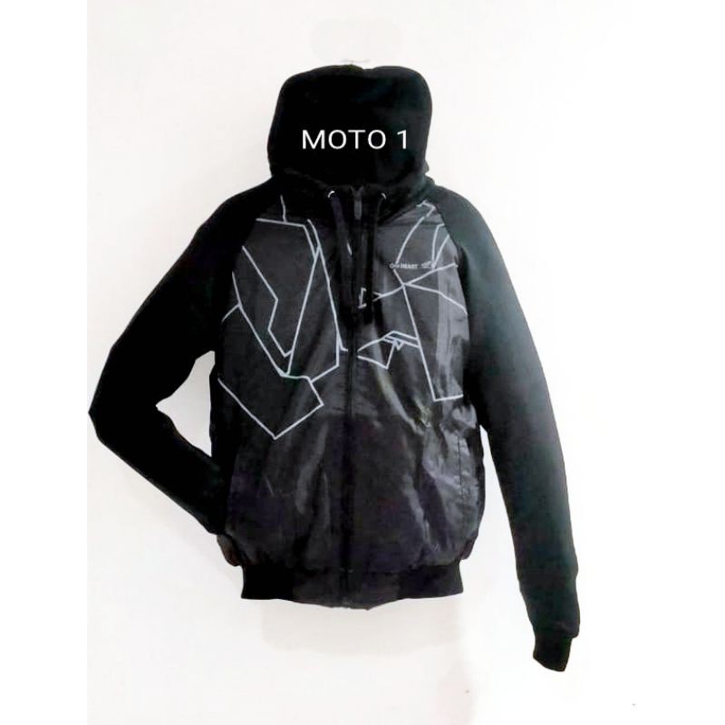 Jaket Hoodie Honda One Heart Original - Black Series