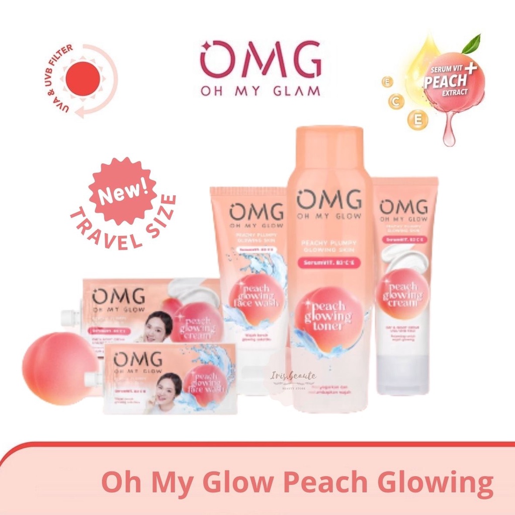 OMG Oh My Glow Peach Glowing Set / Face Wash / Toner / Cream