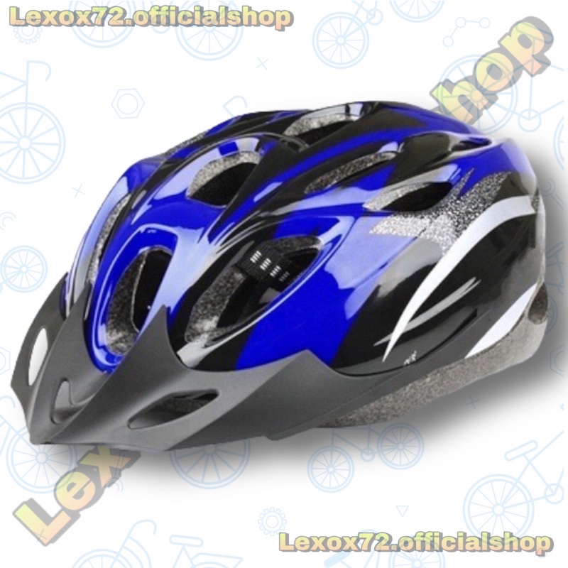 TaffSPORT Helm Sepeda EPS Foam PVC - x31 - Black/Blue