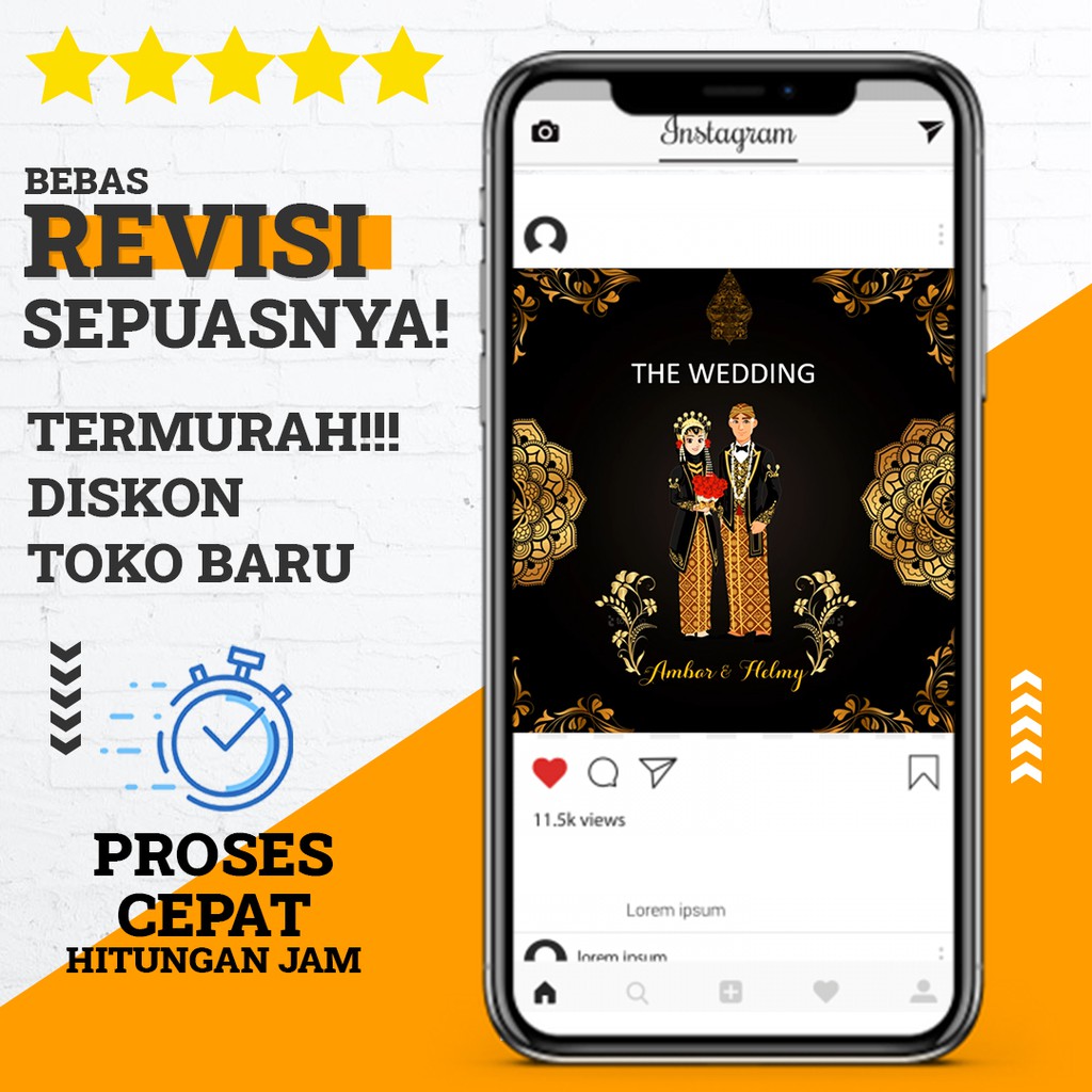 Video Undangan Nikah Pernikahan Adat Jawa Padang Betawi Batak Melayu Murah Elegan