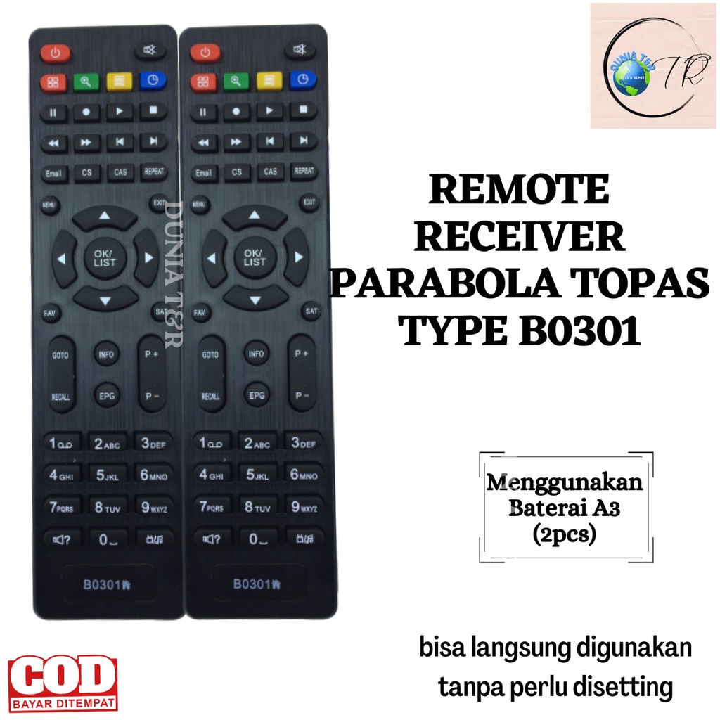 Remot / Remote Receiver Parabola TOPAS B0301 / K-vision BROMO C2000 / TOPAS / KVISION BROMO