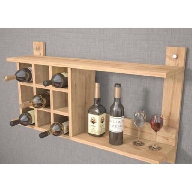 Rak Botol Rak Wine Rak Minuman Bar Tempel Dinding Rak Minuman Cafe Rak Dinding