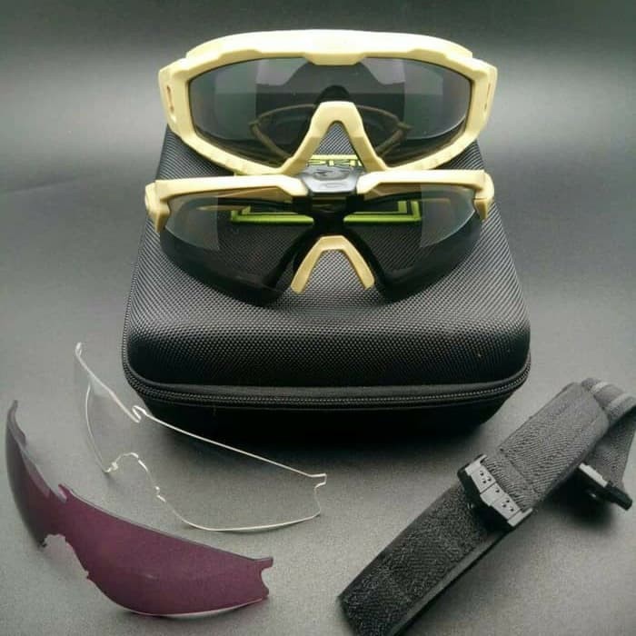 Kacamata Army Safety Google Alpha 2 Lensa Premium