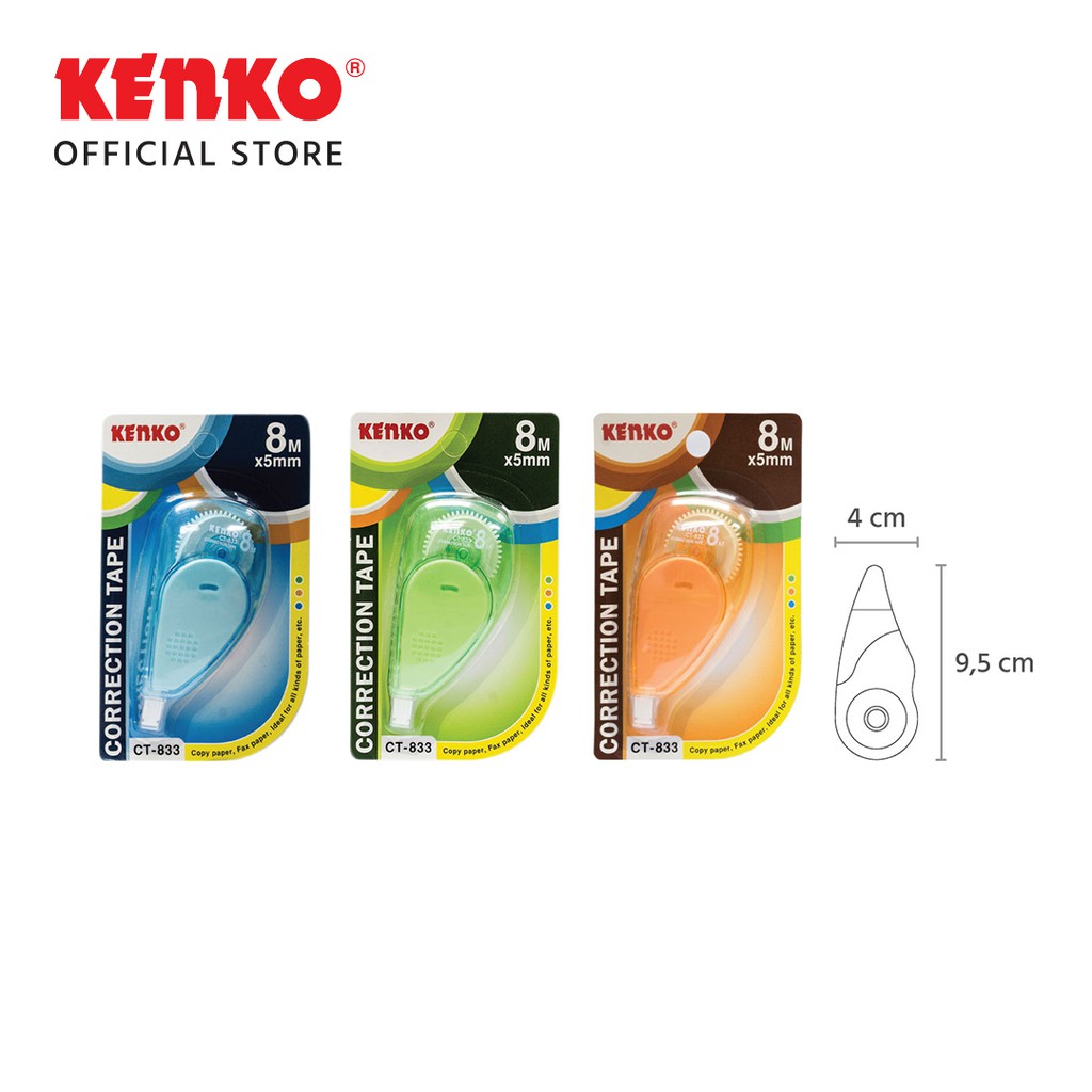 

KENKO CORRECTION TAPE CT-833 ( 8 M X 5 MM ) - 3 PCS
