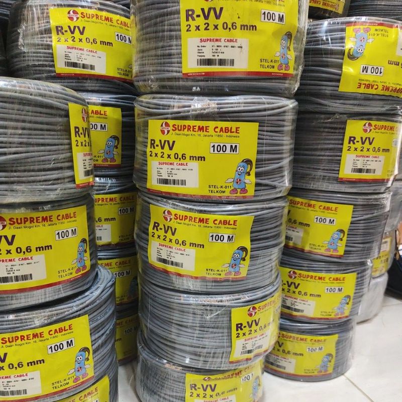 KABEL Telepon SUPREME  2 PAIR ISI 4 2X2X0,6 @ 100 mter