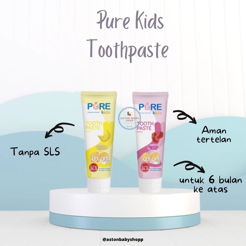 Pure Kids Toothpaste 50 ml Pure Toothpaste Pasta Gigi Anak