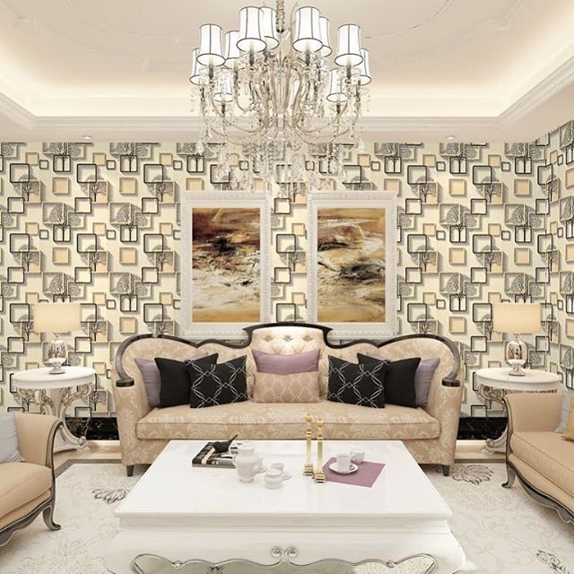 Wallpaper Sticker Kotak Gold