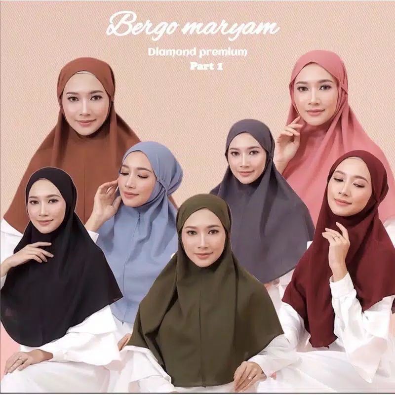 Jilbab Bergo Maryam /jilbab diamond murah