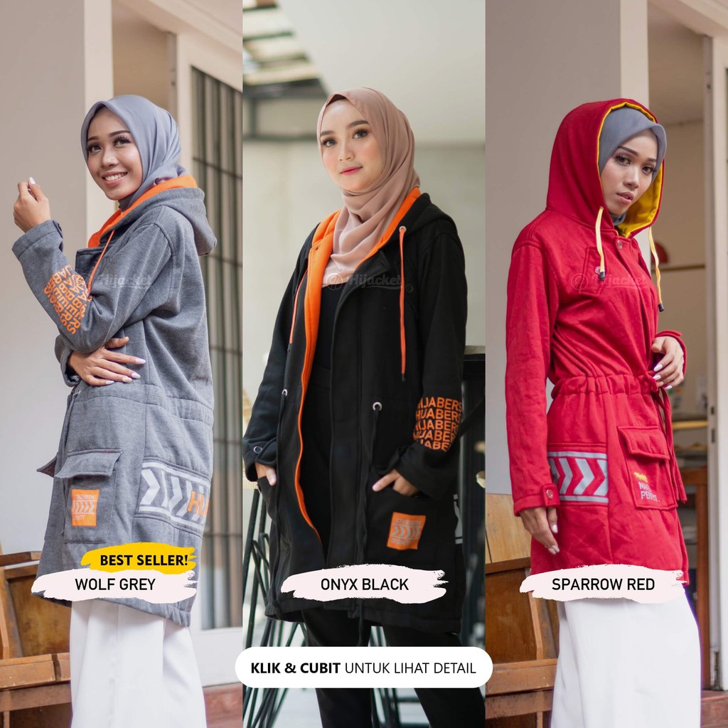 ✅Beli 1 Bundling 3✅ Hijacket VENDULUM Original Jacket Hijaber Jaket Wanita Muslimah Azmi Hijab