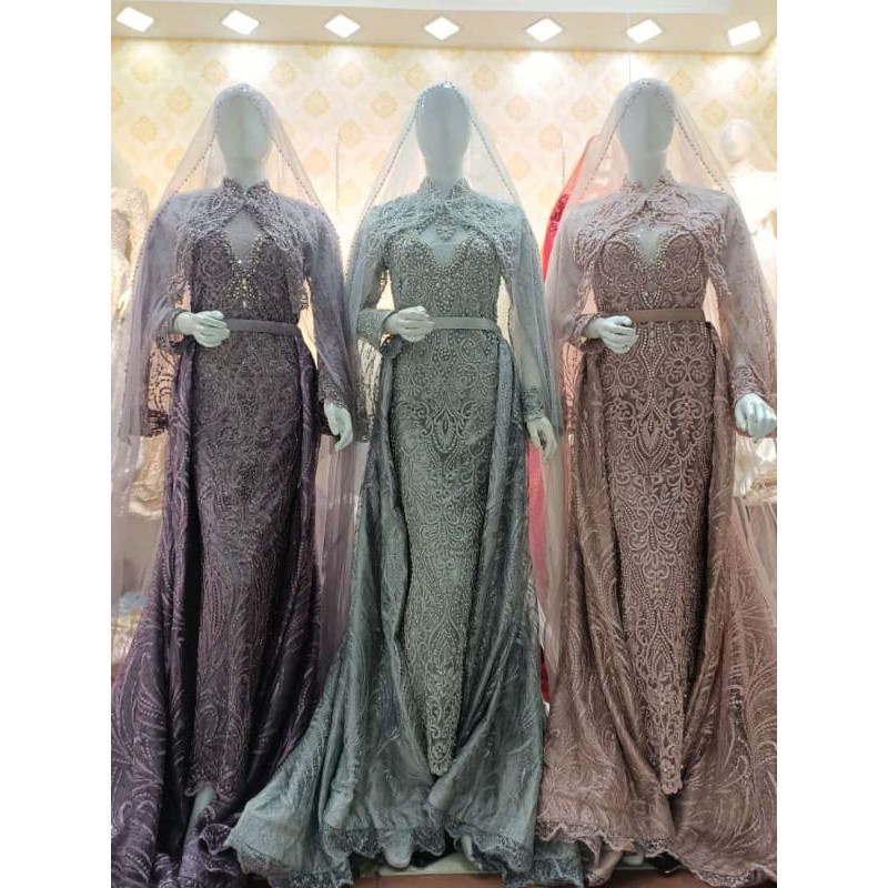 kebaya pengantin ekor / baju pengantin / kebaya ekor