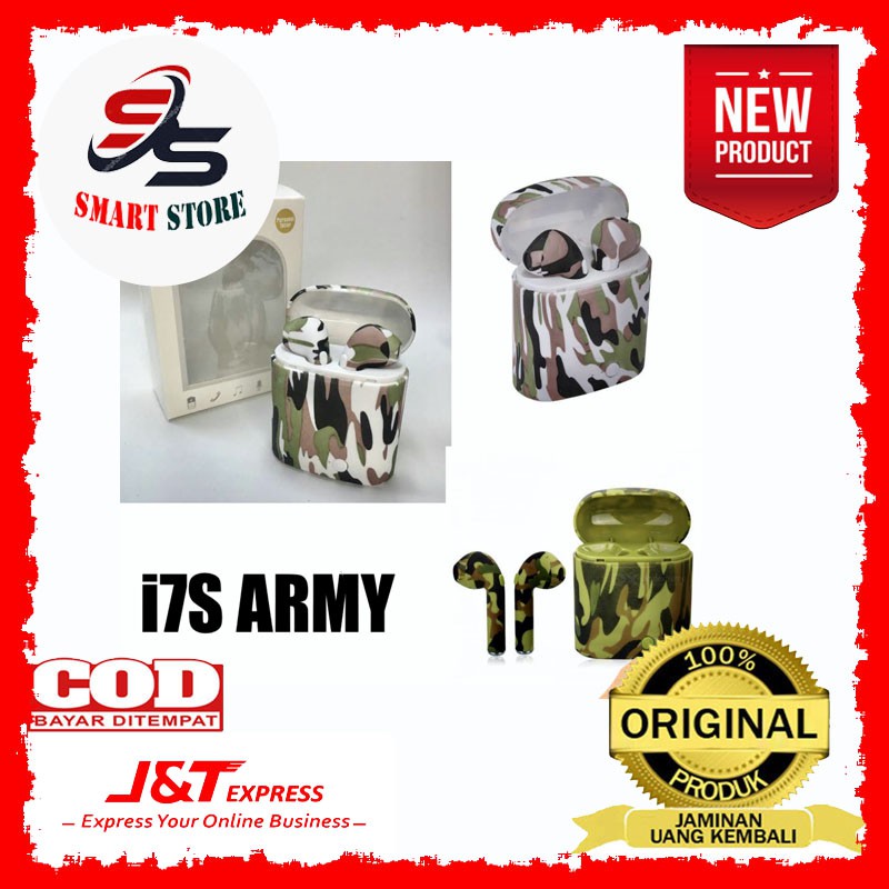 Headset earphone bkuetooth wireles Airbud i7s super bass