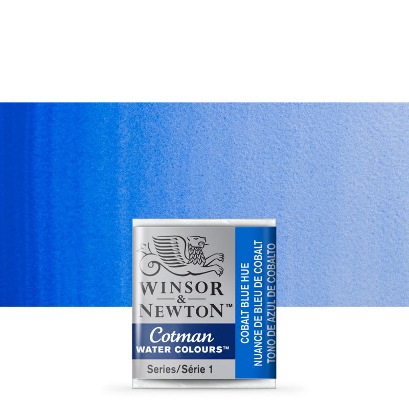 

CAT AIR COTMAN WATER COLOURS HALF PAN COBALT BLUE HUE WINSOR & NEWTON