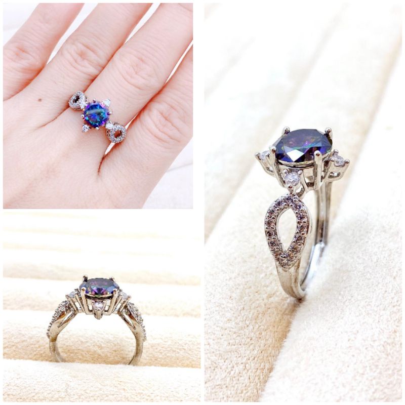 Cincin Titanium asli mata kilau Premium Quality Free Size  Bisa besar kecil Ring Stainless steel 029