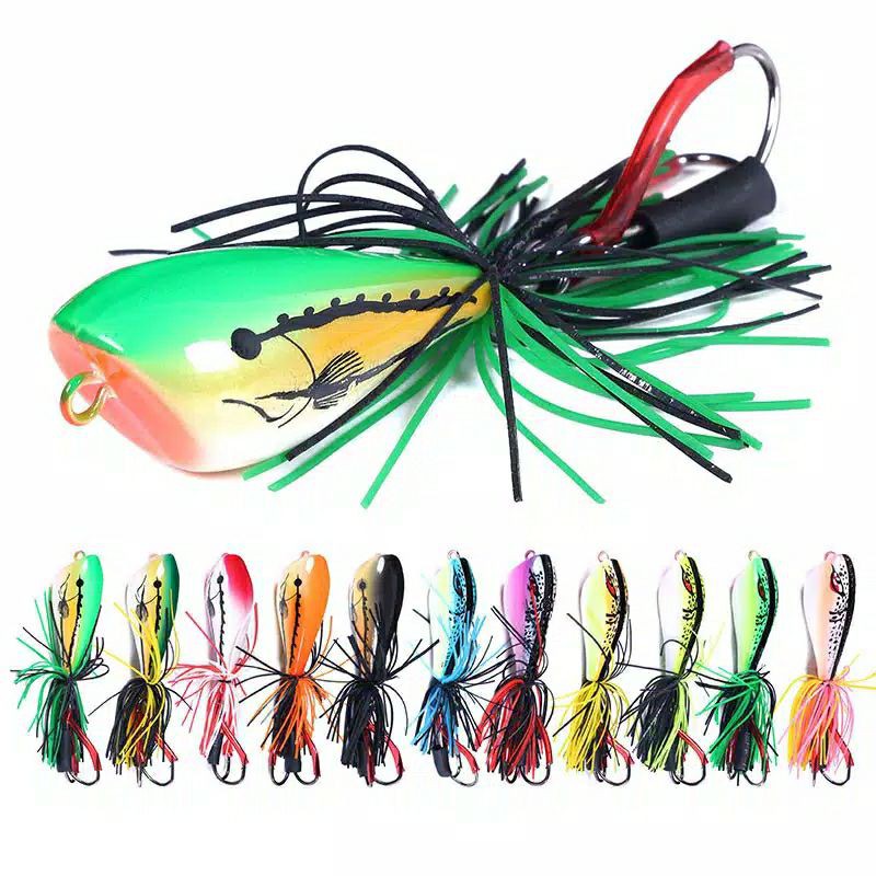 (J01) 9CM 9.5G Hard Jump Frog Umpan Pancing Ikan Popper