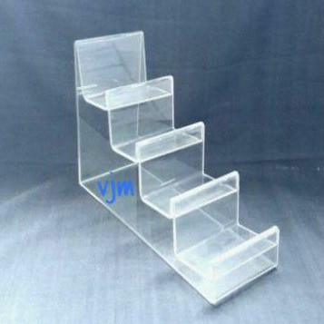 akrilik tempat display tas, acrylic stand tas 4susun pesta kecil