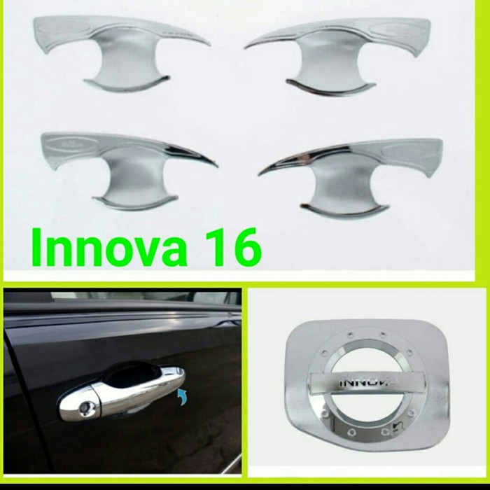 Paket Outer Cover Handle Dan Tank Cover Innova Reborn Sporty Chrome Shopee Indonesia