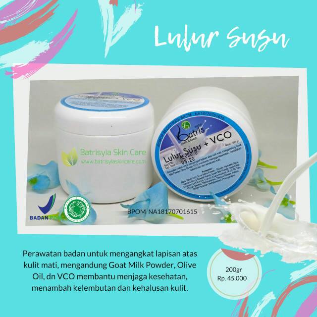 Lulur susu + vco/ batrisya herbal