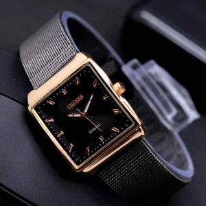 Jam Tangan Wanita / Cewek Guess AC Pasir Segi Black Rosegold