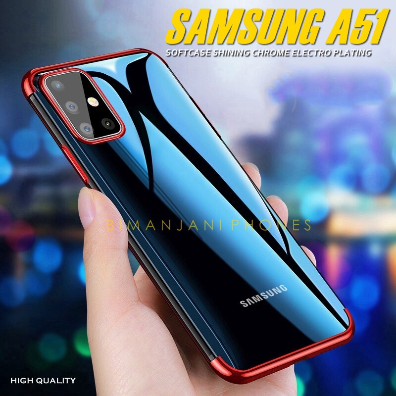 Samsung Galaxy A51 - Samsung A71 Soft Case Shining Chrome