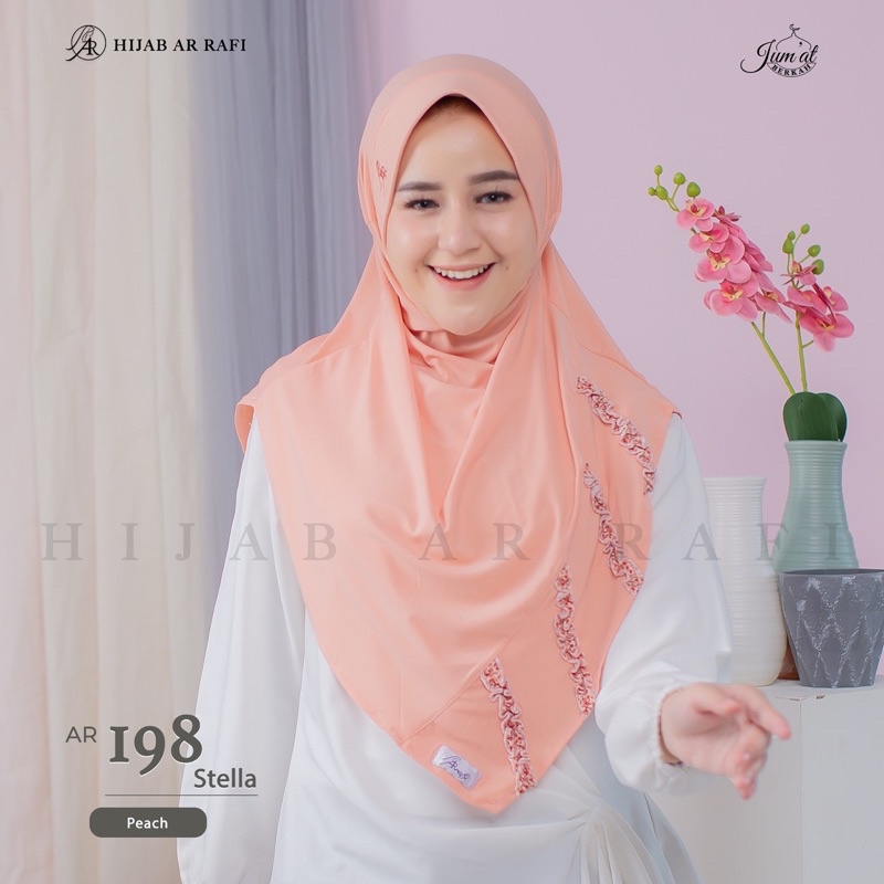 TERLARIS ✔️Hijab arrafi AR 198 hijab instan | INAYAHHIJAB-Peach