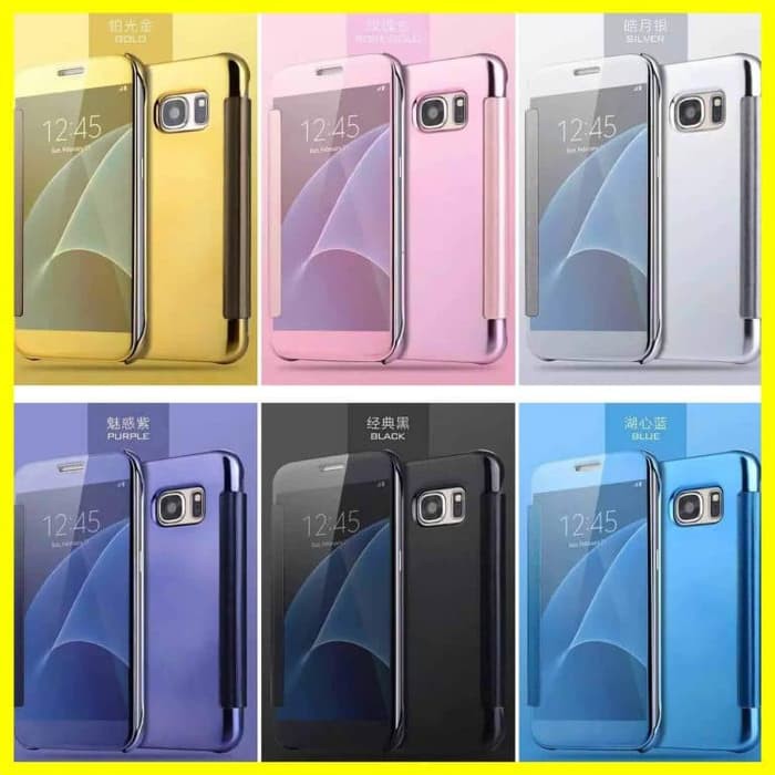 Flip Mirror Cover Case Clear View Samsung Galaxy S7 Flat S7Flat