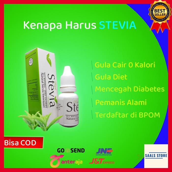 

GULA STEVIA CAIR PEMANIS ALAMI NOL KALORI PENGGANTI DIET STEFIA NATURAL SWEETENER DIABETES