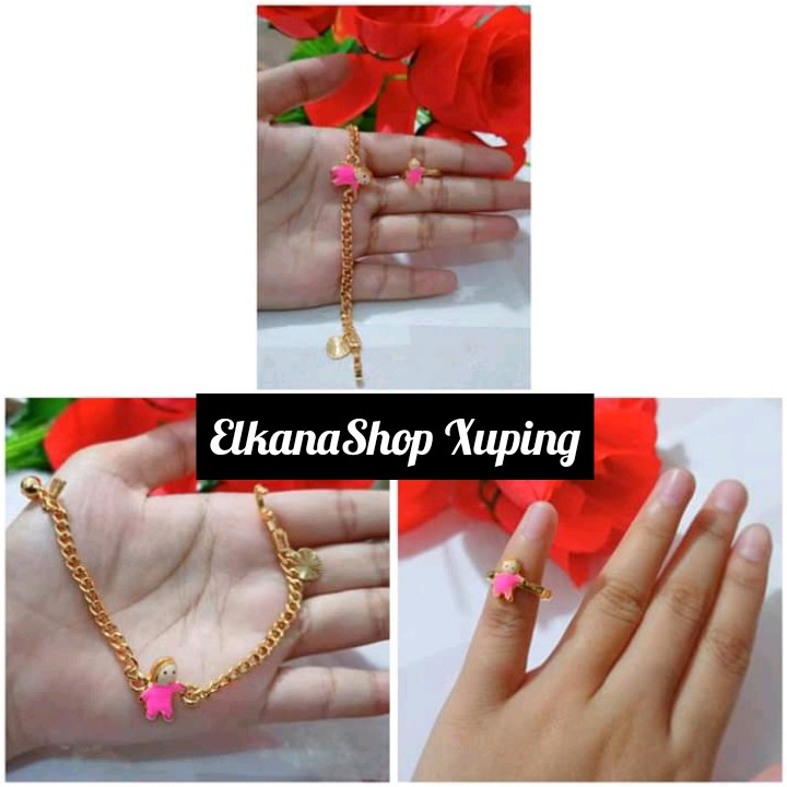 Gelang anak rantai free cincin xuping