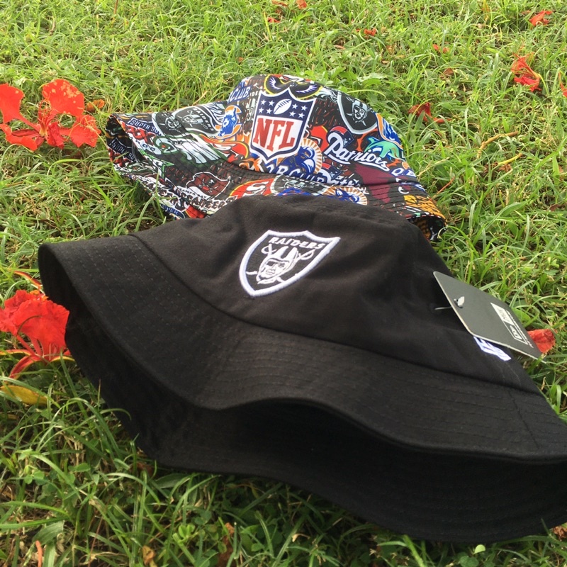 TOPI BUCKET RAIDERS NFL BLACK