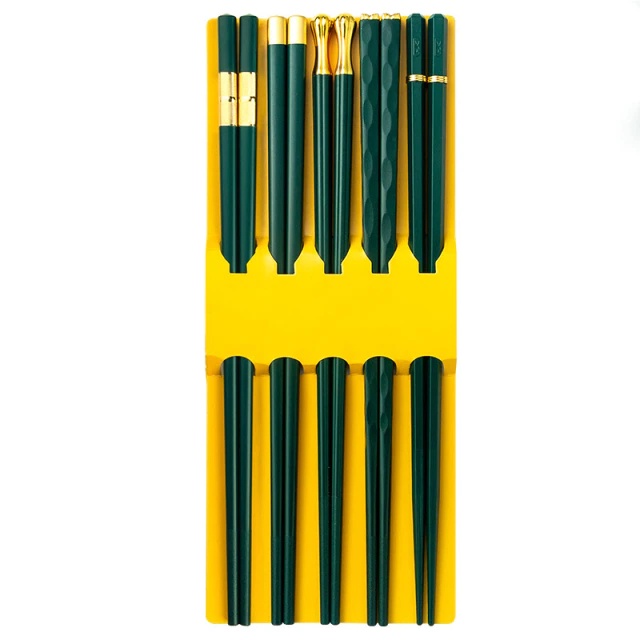 Sumpit Makan Japanese Style Set 5 Pasang Bahan Metal / Alat Makan Sumpit Model Jepang