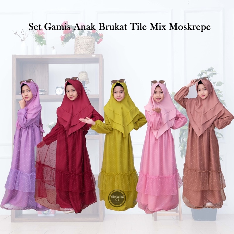 GAMIS ANAK BRUKAT TILE DOT MIX MOSCRAPE